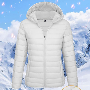 Women Long Sleeve Breathable Eco-Friendly Waterproof Canvas Puffer <b>Jackets</b> Hooded Wholesale Price Hot Selling New Design - Product Image 4