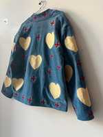Superbe et magnifique veste pour femme avec broderie cœur festif, style bohème, en velours, broderie Suzani, manteau pour filles