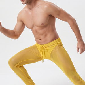 Leggings en maille transparente à séchage rapide pour hommes, 100% polyester, vêtements de plage, leggings transparents pour hommes, taille à cordon de serrage, leggings transparents pour hommes - Product Image 3