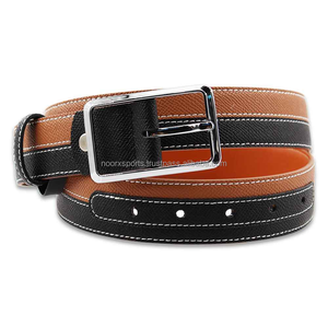 Ceinture rectangulaire en cuir véritable léger NOORX SPORTS, tendance, de qualité supérieure, avec boucle à ardillon en fer, pour homme, taille personnalisable, vente en gros - Product Image 4