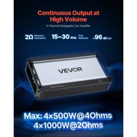 Amplificateur audio de voiture 4 canaux, stable, pontable, classe D, pleine gamme, puissance maximale 4x500W@4Ohm/4x1000W@2Ohm, modèle D0100X3N00X