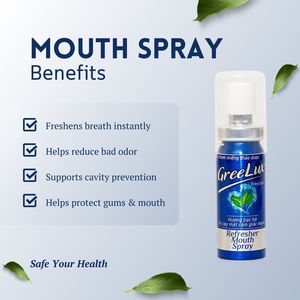 Spray Bucal Herbal GREELUX 12ml, Tamaño Viaje, Menta Extra Fresca, Aliento Fresco Instantáneo, Efecto Refrescante Duradero, Natural - Product Image 4