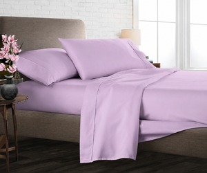 200 TC Thistle <b>Queen</b> Size 4 Piece <b>Bed</b> <b>Sheet</b> Set Soft Breathable Lightweight Everyday Bedding Easy Fit Deep Pocket Comfortable - Product Image 1