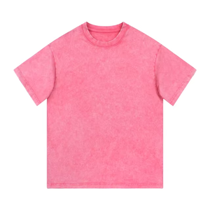เสื้อยืดผู้ชายทรงโอเวอร์ไซส์สีพื้นสไตล์วินเทจ ผ้าฝ้าย 100% แขนสั้น กันยับ แห้งเร็ว เป็นมิตรกับสิ่งแวดล้อม ระบายอากาศได้ดี - Product Image 4
