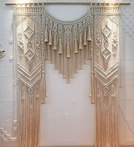 Rideau mural en macramé fait main, style bohème, lourd, pour la décoration de cérémonies, de fêtes, de maisons, d'événements, de réceptions et d'hôtels - Product Image 1