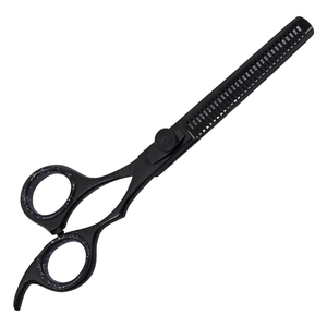 Hair Thinning Texturizing <b>Shears</b> 6.5 Inch Black Stainless Steel Barber Scissors Professional Salon Hair Cutting Grooming <b>Tool</b> - Product Image 2