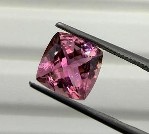 Natural Tourmaline Loose <b>Stone</b> Genuine Pink Cushion Brilliant Cut Jewelry Making Ring Pendant Collector Gift rare Gems Shamim - Product Image 1