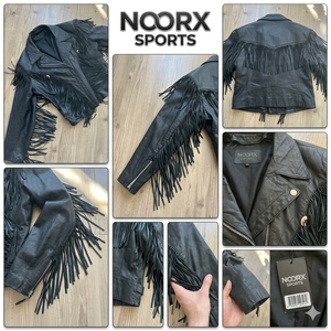 Custom Genuine Leather <b>Fringe</b> Jacket Women Vintage Western Biker Motorcycle Coat Black Tassel Leather Jacket Manufacturer - Product Image 5