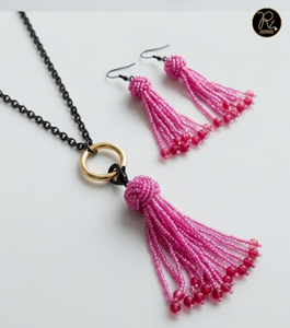 Ornement suspendu artisanal à pampilles perlées, Décoration bohème pour la maison, Attache de rideau, Breloque de sac, Porte-clés, Décoration festive - Product Image 4