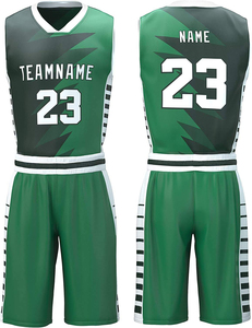 Conjunto de Uniforme de Baloncesto Ligero de Manga Corta 100% Algodón con Diseños de Sublimación Personalizados, Transpirable y de Secado Rápido - Product Image 1