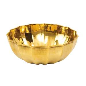 ขาตั้งชามทองเหลืองสำหรับพิธีกรรม ชานดัน คุนกุมะ ขมิ้น รูปทรงร่มอเนกประสงค์ สำหรับบูชาที่บ้าน - Product Image 1