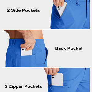 กางเกงขาสั้นเดินป่าผู้ชาย รุ่นรักษ์โลก สปอร์ตแฟชั่น 2026 รุ่นใหม่ สีพื้น แห้งเร็ว มีเชือกผูกเอว - Product Image 4