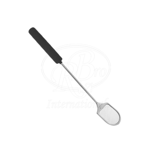 กระจกตรวจฟันม้ารูปตัว D ทำจากสแตนเลสสตีล พร้อมด้ามจับเคลือบ PVC ขนาด 18.5 นิ้ว หัวขนาด 40x55 มม. เครื่องมือตรวจฟัน - Product Image 1