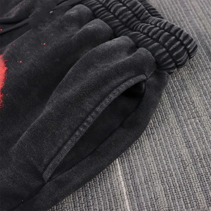 100% Cotton Custom Design & Logo Track Pants Men High Quality Blank Flare Men's Trouser Streetwear <b>Stacked</b> Sweatpants Whole Sale - Product Image 4