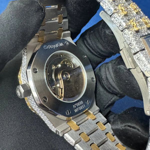 Montre de luxe pour homme avec bracelet en acier inoxydable, mouvement mécanique, diamant moissanite de haute qualité, magnifique - Product Image 6