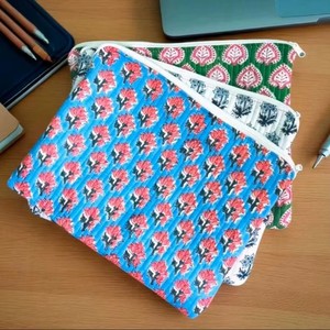 Textile Bohemian Floral Pattern Textile Laptop Bag Medium Size Zipper Closure Portable Multi-Function <b>Makeup</b> <b>Case</b> - Product Image 5