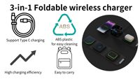 Pengisi Daya Nirkabel Multi-Fungsi 3-in-1 dengan Penyangga untuk Earphone dan Smart Watch Output 5W Model Z22 China