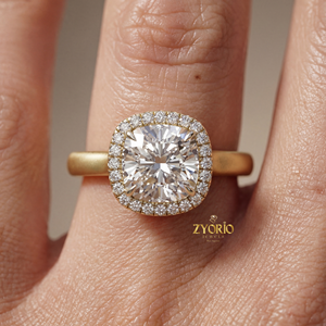 1.78ct <b>Cushion</b> Cut Lab Grown Diamond Halo Engagement Wedding Ring 925 Silver with <b>Round</b> Side Stones Party Bridal Ring Luxury - Product Image 5