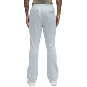Pantalon de survêtement gris pour homme, décontracté, taille élastique, mi-lourd, tricoté, respirant, avec poches latérales, longueur intégrale - Product Image 2