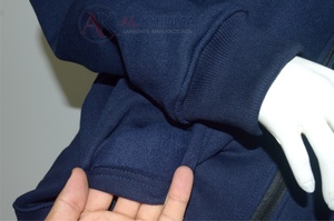 Sudadera Clásica Azul Marino para Mujer con Capucha Delantera, Lavado Ácido, Forro Polar de Algodón Suave, Transpirable, Ropa Deportiva Personalizada al por Mayor, Larga - Product Image 4