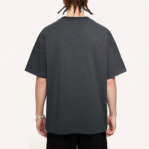 เสื้อยืดผู้ชายไซส์ใหญ่ คุณภาพสูง ผ้าฝ้าย 100% สตรีทแวร์ คอเต่าแบบสั่งทำ ผ้าหนา ทรงโอเวอร์ไซส์ หลวม สบาย - Product Image 3