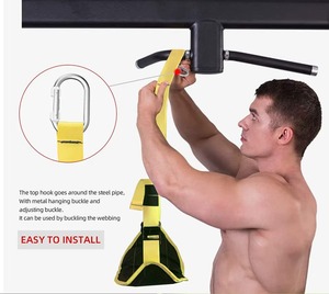 Correas AB colgantes para ejercicios de elevación de piernas con diseño ajustable y material resistente para entrenamiento en el gimnasio y uso en casa. - Product Image 4