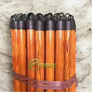 Poignées de balai en bois d'eucalyptus avec pelle à poussière et brosse enduites de PVC à poils souples-Outils de nettoyage écologiques durables - Product Image 6