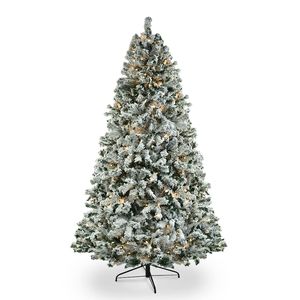 Albero di Natale Artificiale Pre-Illuminato Effetto Neve da 120 cm con 800 Rami e 300 Luci per Decorazioni Festive - Product Image 1