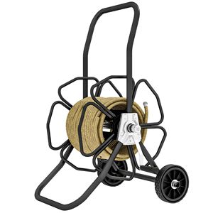 Carrello Avvolgitubo da Giardino Portatile Nero, Contiene fino a 30 Metri di Tubo da 1,5 cm (Tubo Non Incluso) - Product Image 1