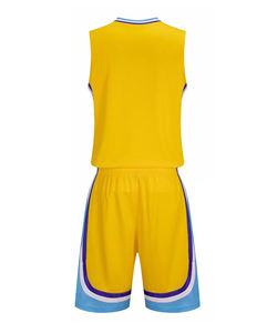 Uniforme de Baloncesto de Malla 100% Poliéster para Hombre, Personalizado con Logotipo por Sublimación, Jersey de Baloncesto sin Mangas, Conjunto de Uniforme Deportivo - Product Image 2