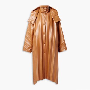 High Quality Women's Genuine Leather Asymmetric <b>Maxi</b> Trench <b>Coat</b> Shirt Collar Button Front Autumn Style Women's Long Trench <b>Coat</b> - Product Image 1