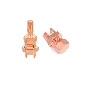High Quality Indian Manufacturer's Electrical Copper <b>Earth</b> Grounding Connector Split Bolt Type <b>Wire</b> Clamp Grounding Bolts - Product Image 2