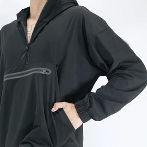 บริการ OEM ราคาขายส่ง เสื้อแจ็คเก็ตกันน้ำสำหรับผู้ชาย เสื้อแจ็คเก็ตกันลมแบบ Anorak สั่งทำได้ ขนาดใหญ่ ระบายอากาศได้ดี - Product Image 4