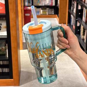 Botella de Agua de Alta Capacidad de 1200 ml con Filtro, Pajita de Plástico y Asa para Uso Diario - Product Image 5