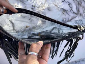 Bolso Transparente con Flecos de Cuero Tallado a Mano, Bolso Elegante Multiusos, Bolsos de Cuero para Mujer - Product Image 6