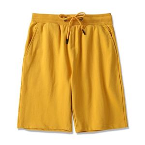 Men's <b>Black</b> Cotton Bermuda Shorts With Drawstring Waist And Pockets Casual Breathable Knitted Shorts - Product Image 3