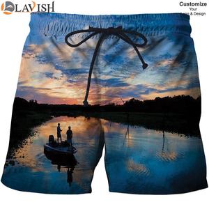 Shorts de bain décontractés pour hommes 100 % polyester, séchage rapide, respirants, écologiques, anti-plis, service OEM inclus - Product Image 5