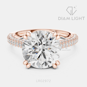 แหวนเพชรทรงกลม 4.02 กะรัต รับรองโดย IGI เพชรเลี้ยงในห้องปฏิบัติการ ทองคำขาว 14K สี F+ ความสะอาด VS+ แหวนหมั้นทันสมัยสำหรับผู้หญิง ของขวัญ - Product Image 3