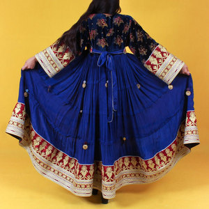 Robe afghane pour femmes, élégante, faite à la main, traditionnelle, brodée, robe maxi culturelle, manches longues, tenue ethnique - Product Image 2