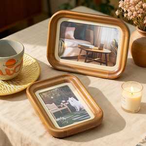 Hand Crafted Natural Wood Photo Frame Set – Minimalist Rustic Picture Display, <b>Table</b> top & <b>Wall</b> <b>Mount</b> Gift-Ready Home Décor - Product Image 2