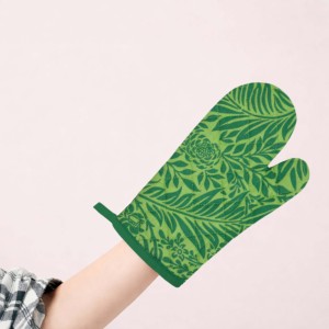 Guantes de horno de la colección Premium con diseño de hojas verdes a un precio asequible de fabricante indio. - Product Image 2