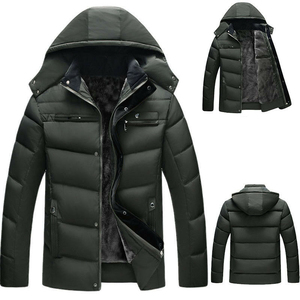 High-Quality Classic Men's Puffer Jacket Luxury Winter Coat Cold-Proof OEM Bulk Sale Thick <b>Fleece</b> Lined Windproof <b>Zipper</b> - Product Image 2