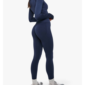 Leggings de Yoga Personalizados OEM/ODM, Ropa Deportiva para Exteriores, Pantalones Largos de Nailon Elásticos para Entrenamiento de Fútbol, Otoño - Product Image 2