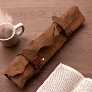 Juego de cuchillos de chef de Damasco forjados a medida, 4 piezas, mango de madera Pakka negra con bolsa de cuero, fabricación de cubertería de cocina para exportación - Product Image 6