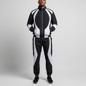 Ensemble survêtement homme personnalisé coupe-vent et jogging, léger, color block, streetwear, en nylon, collection 2026 - Product Image 1