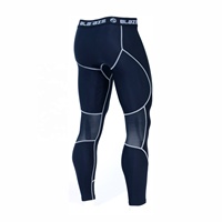 Collants de sport pour hommes avec surpiqûres contrastées, collants de compression athlétiques pour hommes, durables, respirants, parfaits pour l'entraînement sportif et les activités de fitness