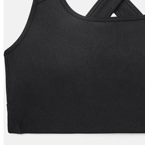 Women's Black Racerback Sports Bra High Support <b>Cross</b> Back Design for Yoga Workout - Product Image 2