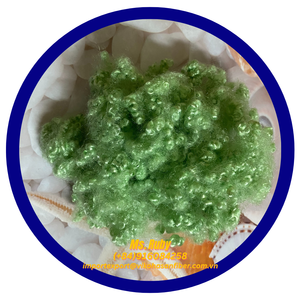 Fibre de polyester creuse siliconée recyclée HCS verte à bas prix, conforme à la norme GRS, pour le rembourrage de jouets et d'oreillers - Product Image 5