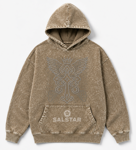 เสื้อยืดโอเวอร์ไซส์ผ้าคอตตอนหนานุ่ม พิมพ์ลายกราฟิกประดับเพชร สไตล์วินเทจสีดำ สำหรับขายส่ง รับสกรีนโลโก้ - Product Image 1