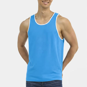 Débardeur en coton pour homme de haute qualité OEM, idéal pour la gym et le fitness, disponible en grandes tailles et personnalisable avec logo. - Product Image 1